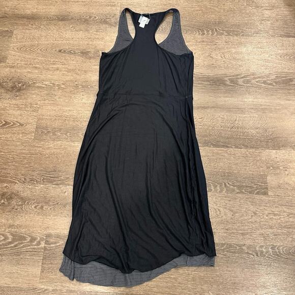 Athleta Bellisima Reversible Dress‎ Sz Small Jersey Knit Striped Black Racerback - Picture 10 of 10